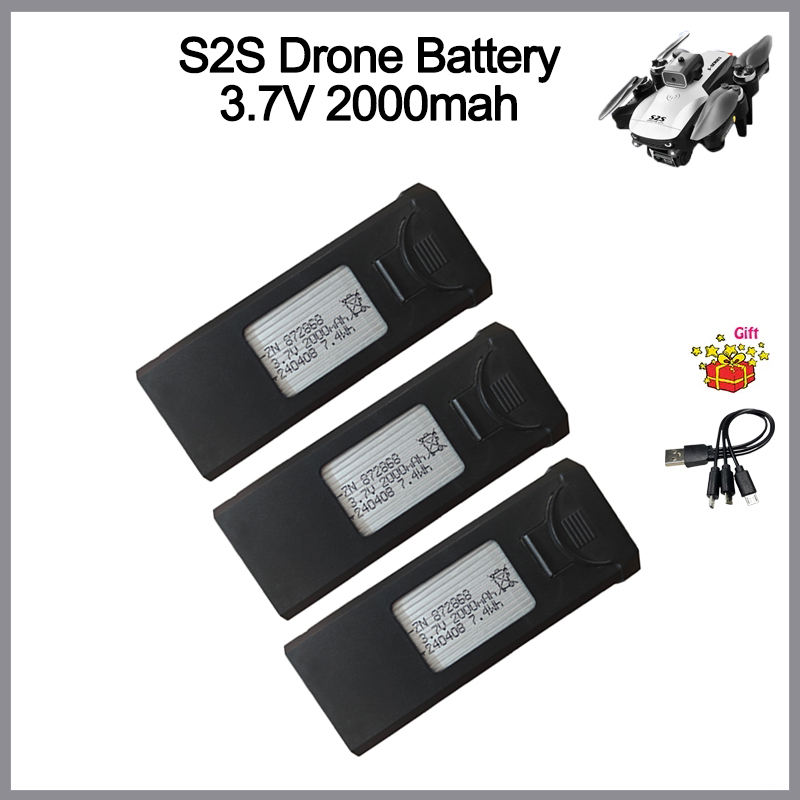 S2S Drone Batterij 3.7V 2000mA - Eachine Drone E58 recensie en prijs